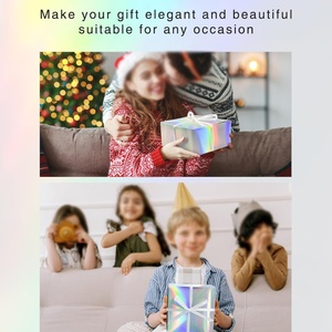 Caja de Regalo de Lujo Ecológica con Logotipo Personalizado, Papel Holográfico y Cintas - Product Image 6