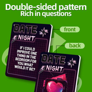 <span class=keywords><strong>Jeu</strong></span> de cartes de conversation pour couples pour une soirée romantique, 50 flashcards, questions intimes, jeux de société, coffret cadeau pour amoureux romantiques - Product Image 6