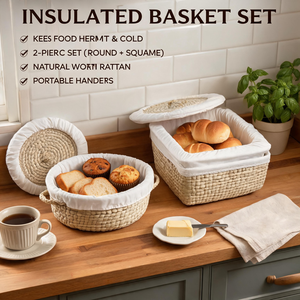 Panier de rangement décoratif en paille CT avec couvercle, conteneur isotherme <span class=keywords><strong>pour</strong></span> aliments <span class=keywords><strong>pour</strong></span> animaux, boîte de rangement tressée naturelle <span class=keywords><strong>pour</strong></span> la maison, panier alimentaire tissé à la main - Product Image 2
