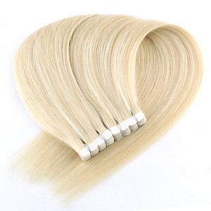 Extensiones de cabello humano KSWIGS Premium Mini Tape In, invisibles, reutilizables, con doble capa, cabello virgen, aspecto natural para uso diario. - Product Image 3