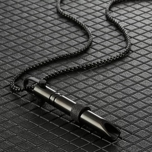 Collana a catena in acciaio inossidabile 2025 placcato oro gioielli di moda con fischietto girevole stile alla moda Anti-fumo - Product Image 6