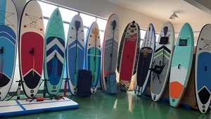 Planche de <span class=keywords><strong>paddle</strong></span> <span class=keywords><strong>gonflable</strong></span> ergonomique pour l'équilibre, le yoga, le Pilates, l'exercice méditatif, avec coussin intégral doux au toucher pour la navigation - Product Image 4