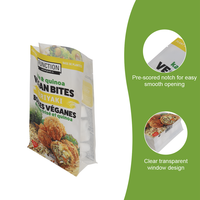 Sachets en plastique refermables à soufflet latéral pour café, snacks et aliments, pochettes personnalisées à fermeture éclair pour fruits à coque