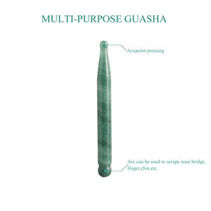 Herramienta de belleza de uso doméstico, masajeador de Aventurina Natural, cabezal Facial, piedra de Jade, pluma de acupuntura - Product Image 2