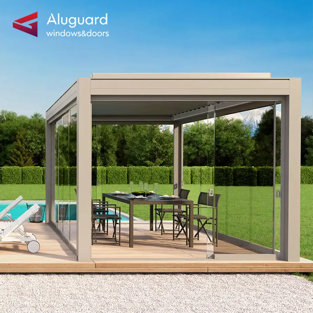 Stores pour pergolas faciles à installer Pergola en aluminium Offre Spéciale d'extérieur Jardin Pergola en bois moderne d'extérieur imperméable