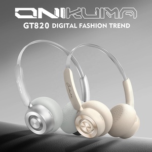 Audífonos Intrauditivos Retro Onikuma GT820, Inalámbricos, con Micrófono Incorporado, Metálicos, Deportivos, Adecuados para DJ, Viajes, Aviación, Chicas - Product Image 2