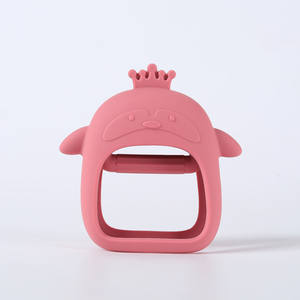 Mitones suaves de silicona para bebés y mordedor para chupetes en forma de animal juguetes sensoriales de succión antidedos - Product Image 1