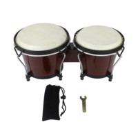 Best Bongo Drums 6.5" and 7.5" Congas Drums for Kids Adults Beginners Professional Wood Percussion Instrument