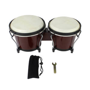 Los Mejores Tambores Bongos de 6.5" y 7.5" Congas para Niños Adultos Principiantes Profesionales Instrumento de Percusión de Madera - Product Image 3