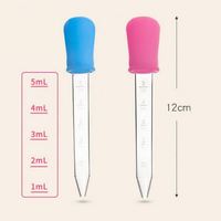Pipette manuelle en Silicone pour bébé, 6/7/8/10 pièces, distributeur de médicaments, ustensiles pour nourriture liquide, 5ML, motif de dessin animé, 0-12 mois