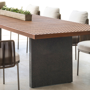 Ensemble <span class=keywords><strong>de</strong></span> salle à manger d'extérieur 8 pièces Table à manger et chaises en aluminium <span class=keywords><strong>Mobilier</strong></span> d'extérieur en plastique - Product Image 6