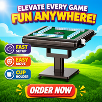 Table de Mahjong Intelligente Automatique pour 4 Joueurs en Métal, Design Moderne et Luxueux, Pieds Pliants en Acier Inoxydable, Alimentation USB Universelle