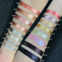 Sans cruauté 16 couleurs crème Multi Chrome Gel métallique Aurora argent fard à paupières liquide métallique miroitant paillettes gelée fard à paupières