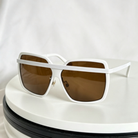 Lunettes de soleil sport polarisées dégradées bleu/noir/blanc TR90 unisexe, monture carrée pleine, protection UV pour la course et le cyclisme