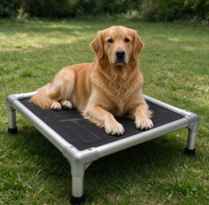 <span class=keywords><strong>Lit</strong></span> de <span class=keywords><strong>chien</strong></span> surélevé gris <span class=keywords><strong>pour</strong></span> animaux de compagnie, surface en PVC imperméable, lavable, adapté aux activités intérieures, extérieures et de jardin - Product Image 3