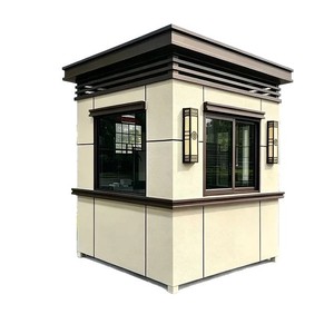 Poste de Garde en Structure Métallique, Design Moderne, Cabine de Sécurité Mobile Extérieure pour Parc Industriel et Parking - Product Image 2