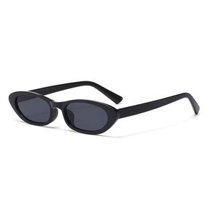 Lunettes de soleil rétro ovales œil de chat à petite monture pour femme, nouvelle mode tendance, idéales pour les séances photo urbaines haut de gamme, anti-UV - Product Image 5