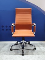 Chaise de bureau ergonomique pivotante confortable au design moderne et luxueux en PVC, réglable, pour la maison et le bureau