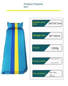 Nylon Polyurethane PVC External Air <b>Bed</b> Camping Mat and Mattress for Hiking HY-3827 Self-Inflating Design Quick and Convenient f - Product Image 6