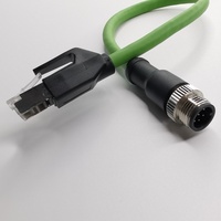 Oferta especial, 5M de longitud, conector M12 4 pines 8 pines a X código D a enchufe RJ45 Cable Ethernet Profinet Flex arnés de cables blindado