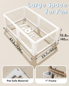 Corral Grande para Cobayas, Jaula para Conejos sin Herramientas, Corral Interior para Animales Pequeños con Puerta para Conejitos, Cerditos y Pollitos - Product Image 2