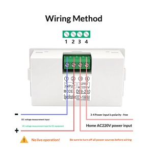 מד מתח דיגיטלי <span class=keywords><strong>DC</strong></span> 012V/24V/48V/200V/600V תצוגת LCD לפרויקט הידרואלקטרי D69-230 יחידת ראש - Product Image 3