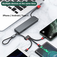 Câble de données USB en nylon haute vitesse TKT 2026, portable et neuf pour iPhone, Android, ordinateur portable avec capacités de charge, boîte de rangement