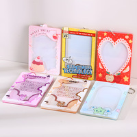 Article populaire : Porte-cartes photo personnalisé avec design scintillant et dessin animé, porte-clés mignon en acrylique avec chaîne à billes pour cartes d'identité