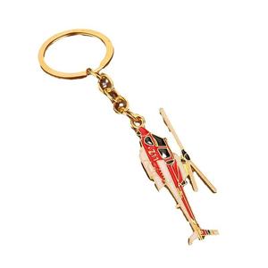 Grosir gantungan kunci karabiner Aloi seng helikopter kartun-ringan tahan air hadiah Souvenir dengan Cetak Letterpress - Product Image 5