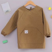 Vêtements de peinture pour enfants, combinaison imperméable, bavoirs réutilisables, tenue anti-salissure à manches longues pour tout-petits, tablier à manches pour bébé
