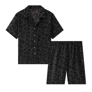 <strong>Clothing</strong> Manufacture Plus Size Leopard Print <strong>Home</strong> Loungewear Casual <strong>Men's</strong> Two-Piece Set Summer - Product Image 4