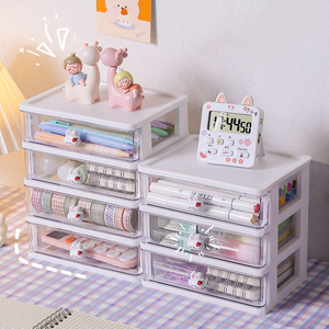 Phim Hoạt Hình Thỏ Ngăn Kéo Loại Máy Tính Để Bàn Lưu Trữ Hộp Nhựa Máy Tính Để Bàn Lưu Trữ Ngăn Kéo Nhỏ Bàn Tổ Chức Trang Điểm Tổ Chức - Product Image 2