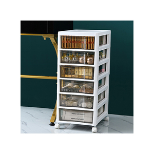 Cabinet Drawer Boxes Plastic Tool Cabinet 6 Drawer Plastic Shelving Sundries Organizer Offical Drawer Storage With Wheel