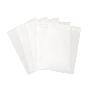 Sacs auto-scellants biodégradables personnalisés, rectangulaires, blanc cassé, PLA, écologiques, pour le stockage des aliments et l'emballage général - Product Image 1