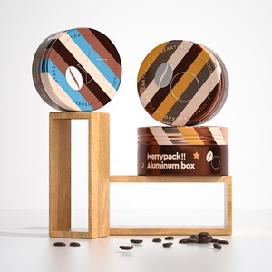 Contenedor de Café de Lujo de Grado Alimenticio, 99.7% Aluminio Puro, Color Personalizado, Tapa de Rosca para Café, Suplementos, Chocolate, Azúcar, Snacks - Product Image 1