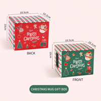 Nouvelle Tasse de Noël 2026 avec Boîte Cadeau en Céramique 400ml – Emballage Boîte Couleur Joyeux Noël – Cadeau de Fêtes pour la Famille et les Amis
