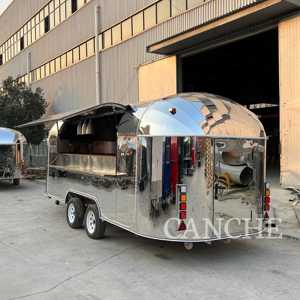 Heavy-Duty Stainless Steel Food Cart for Sale | Customizable Burger & <b>BBQ</b> <b>Trailer</b> with Easy Operation <b>Design</b> - Product Image 1