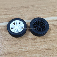 Jouet robot voiture intelligent DIY, jantes en plastique 2,5*45 mm avec pneus en caoutchouc souple pour accessoire de jouet éducatif STEM