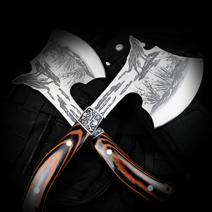 2025 mới tùy chỉnh bán buôn ngoài trời đa mục đích bằng gỗ Xử lý mở núi rìu sống sót cắm trại Rìu - Product Image 4