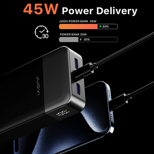 แบตสำรองพกพาขนาดใหญ่ 20000mAh รองรับการชาร์จเร็ว 45W ใช้ได้กับ Apple 15 และ Huawei Mate60 เหมาะสำหรับการเดินทางกลางแจ้ง - Product Image 3