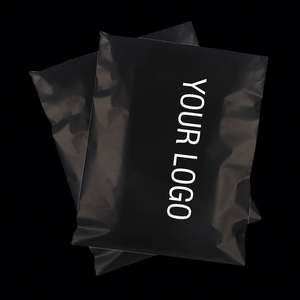 Enveloppe d'expédition en polyéthylène noir mat personnalisée avec logo biodégradable pour vêtements, t-shirts, sacs d'expédition - Product Image 2