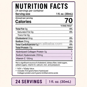 Private Label Hyaluronic Acid <strong>Collagen</strong> Oral Liquid Sachets Beauty <strong>Collagen</strong> Shot Hydrolyzed Marine <strong>Collagen</strong> Drinks - Product Image 3