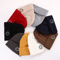Bonnet personnalisé à revers avec logo brodé, vente en gros, chaud pour l'hiver, pour le ski et les activités de plein air, tricoté, unisexe, fournisseur OEM