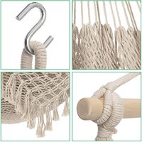 Fauteuil suspendu en macramé traditionnel, léger, pliable et portable, en corde de coton, pour l'ameublement extérieur