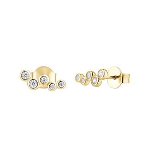 Scottish Terrier Dog Cut Diamond <b>Stud</b> Earring in White Gold - Product Image 1