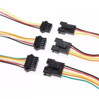 Kabel Konektor JST SM 2 Pin Male Female Plug 15CM dengan Selubung PVC, Kawat Tembaga Berlapis Timah, Kabel Ekstensi Daya untuk LED Strip