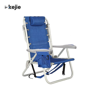เก้าอี้พับได้อลูมิเนียมสำหรับใช้งานกลางแจ้ง Kejie Modern Fabric ดีไซน์เชือกผูก พร้อมกระเป๋าเก็บความเย็น เหมาะสำหรับใช้ที่ชายหาด - Product Image 1