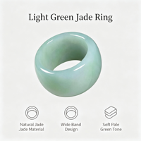 Bague en jadéite naturelle cirée en gros, type A, bague en jade birman unisexe pour hommes et femmes, bijoux cadeau