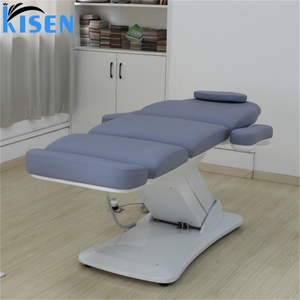 KISEN Massage <b>Table</b> SPA Bed Rotating Electric Facial Synthetic Leather Treatment Bed 1/2/ Motors Beauty Health <b>Chair</b> Medical Bed - Product Image 3