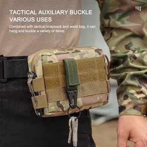 3 Pcs Tactical Carabiner Outdoor EDC Keychain <b>Keys</b> Holder Camping Backpack <b>Belt</b> Hook Hanging Buckle Muilter <b>Clip</b> - Product Image 4